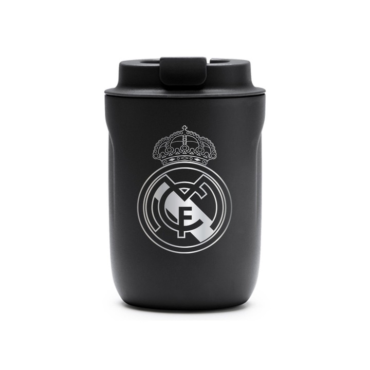 Термос чаша Intelli® Travel Mag Tanik, фен на футболен отбор, без BPA, поддържа напитката гореща или студена, вместимост 250 мл, черна, 1878334 TaBL 135