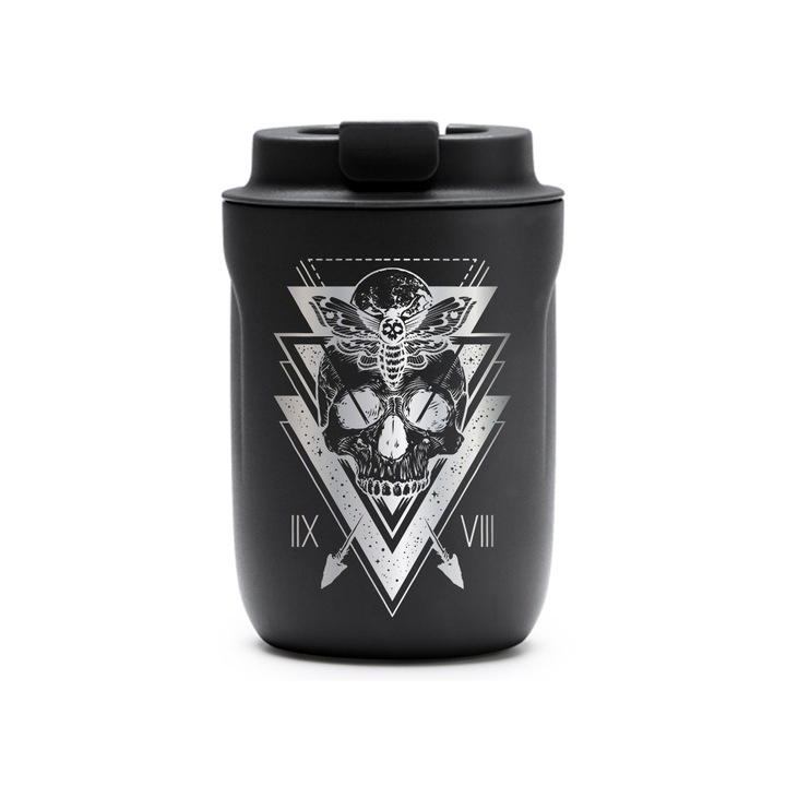 Термос чаша Intelli® Travel Mag Tanik, скелет, без BPA, поддържа напитката гореща или студена, вместимост 250 ml, черна, 1878334 TaBL 120