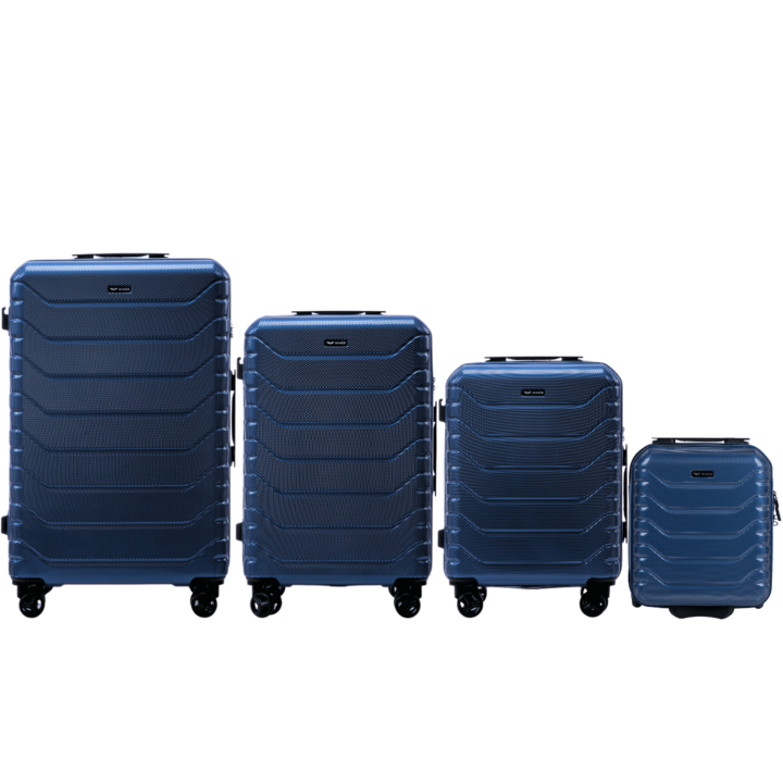 Set 4 trolere Wings, policarbonat, albastru