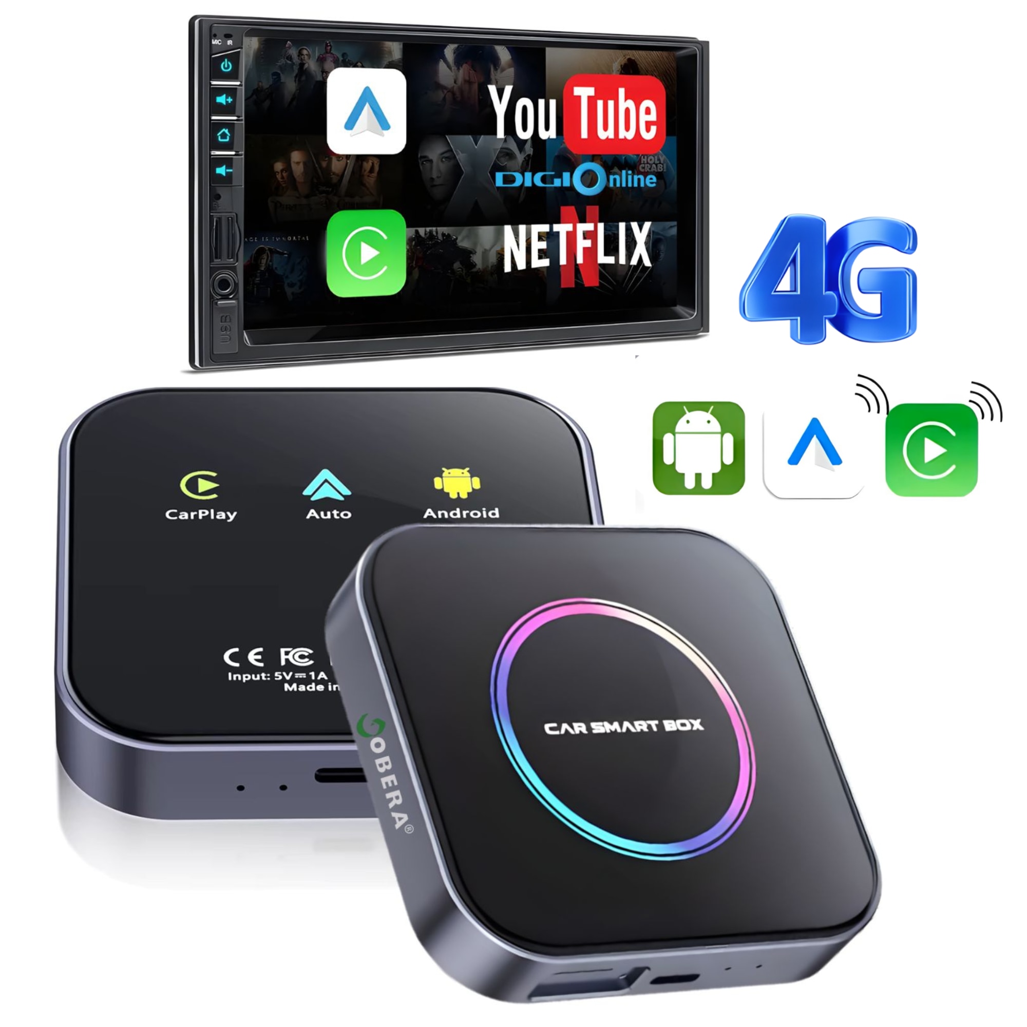 AI BoxCarPlay128GBモデル（RAM 8GB）Android13 Android 13 Multimedia AI Box 8+128 GB Carplay Android Auto