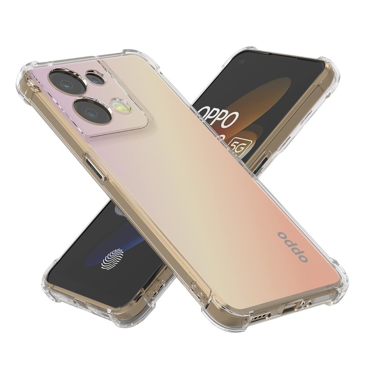 Кейс за Oppo Reno 13 Pro Slim Anti-Shock 1.5 мм подсилен 4 ъгъла Прозрачен