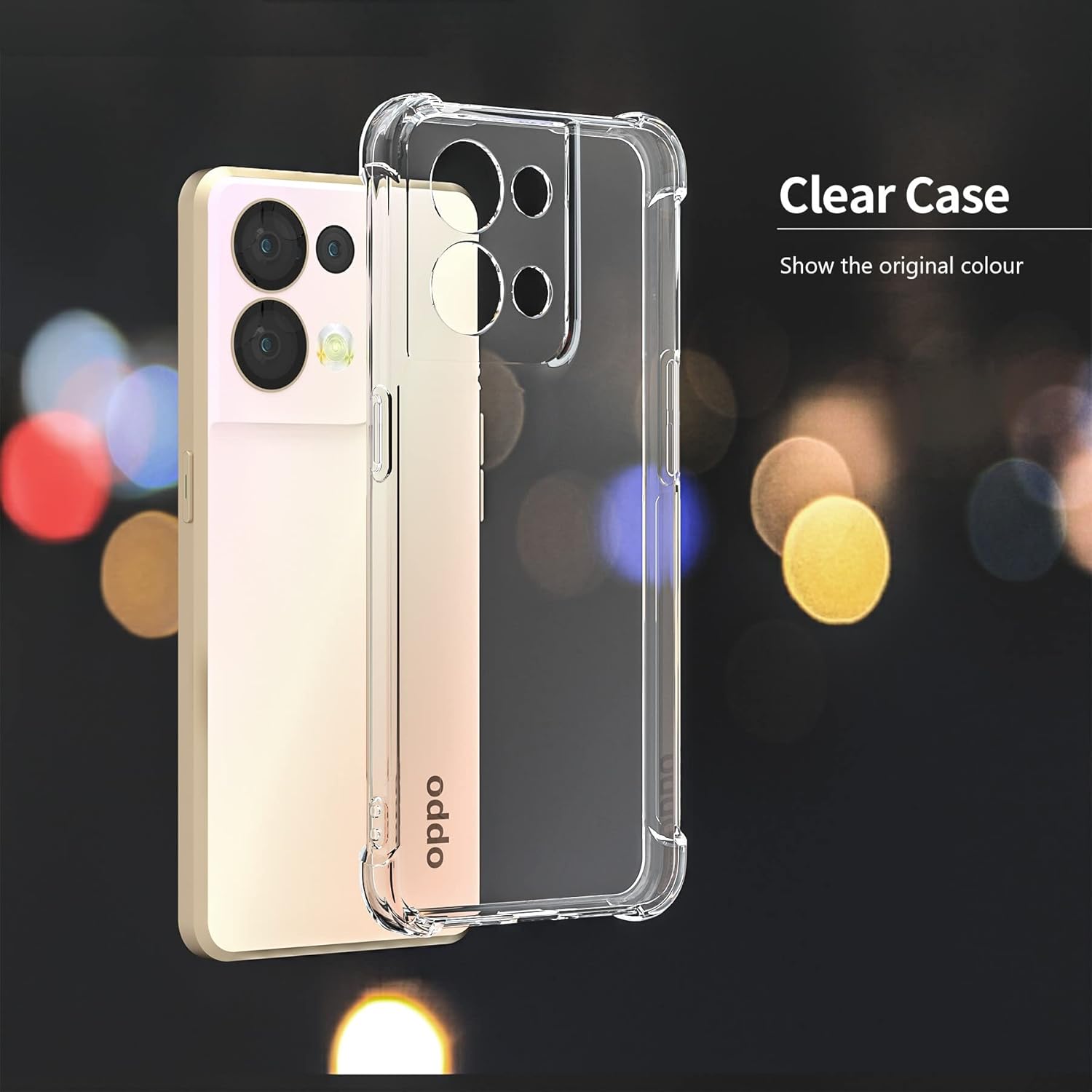 Husa pentru Oppo Reno 13 Slim Anti-Shock 1.5mm reinforced 4 corners Transparent