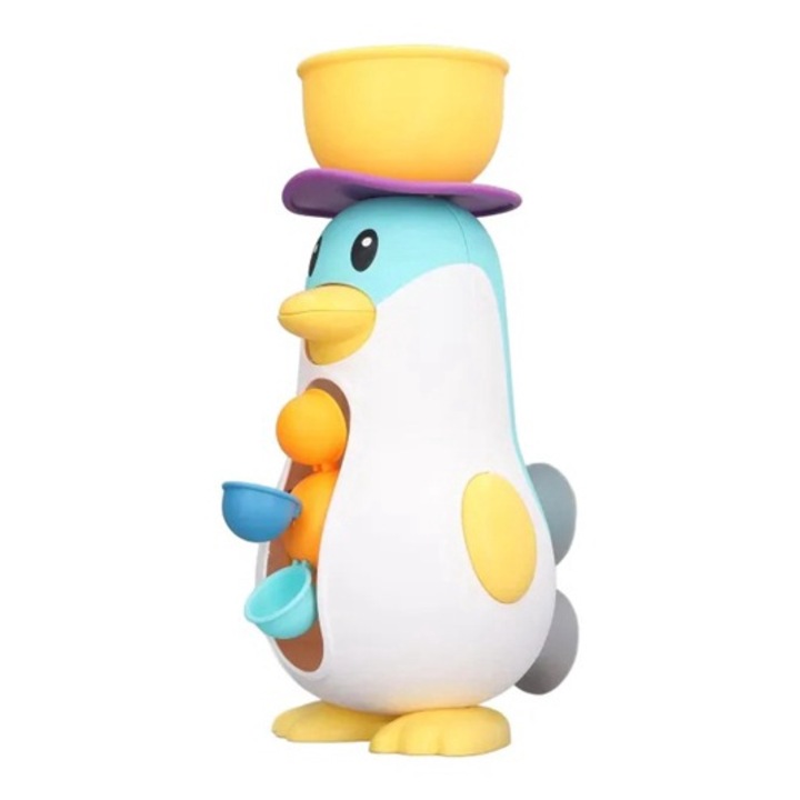 Jucarie de Baie Bebe, Pinguin cu Moara de Apa, Windmill Penguin