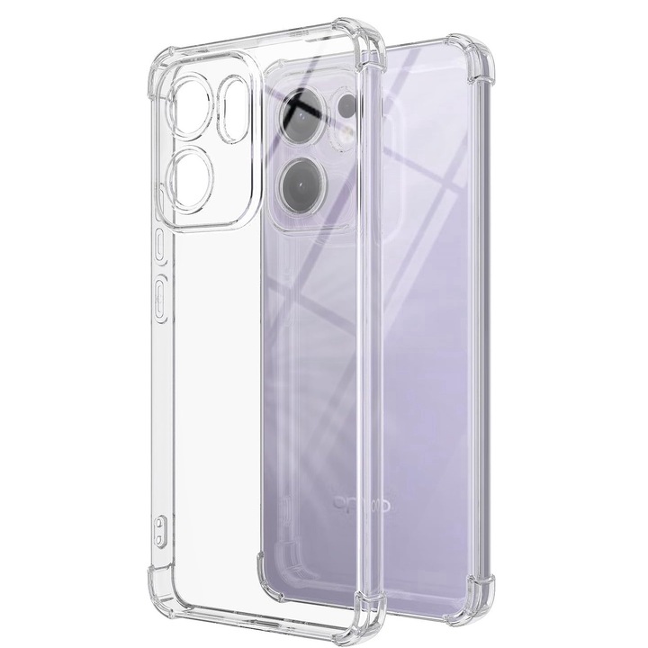 Калъф за Oppo Reno 13F 4G 5G Slim Anti-Shock 1.5mm подсилен 4 ъгъла Прозрачен