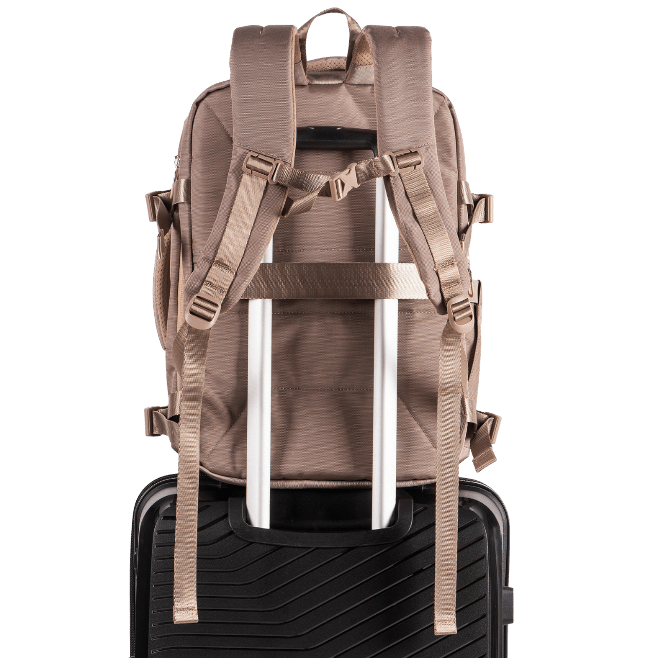 Rucsac multifunctional WINGS Skylark, extensibil, 15,6" pentru laptop, impermeabil, bej