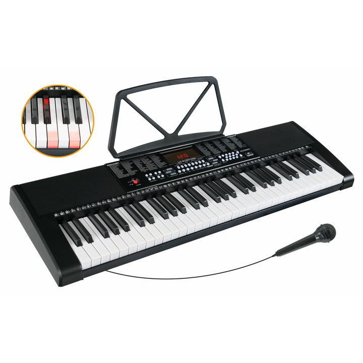 Set orga McGrey LK-6120-MIC clape luminate negru
