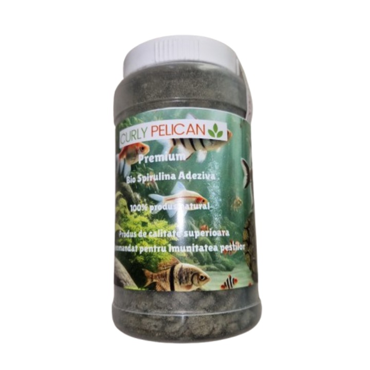 Tablete Aderente cu Spirulina pentru Pesti de Acvariu, 330g – Nutritie Premium