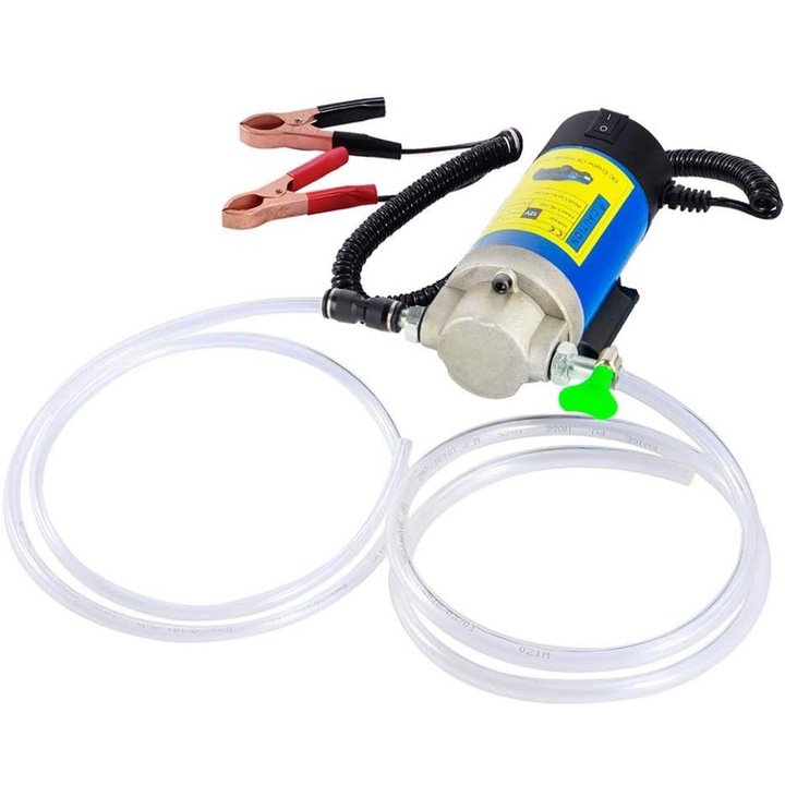 Rqiurpn 100 W електрическа маслена помпа, 3 тръби, компактна, за дизелово гориво и двигателно масло