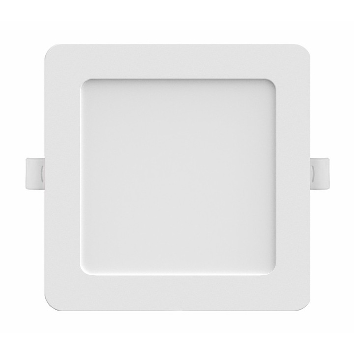 Spot LED de tavan 5W 500lm 95x95mm CCT (temperatura de culoare reglabila) 3000K/4000K/6500K patrat incastrabil material PC 120° 220-240V IP20
