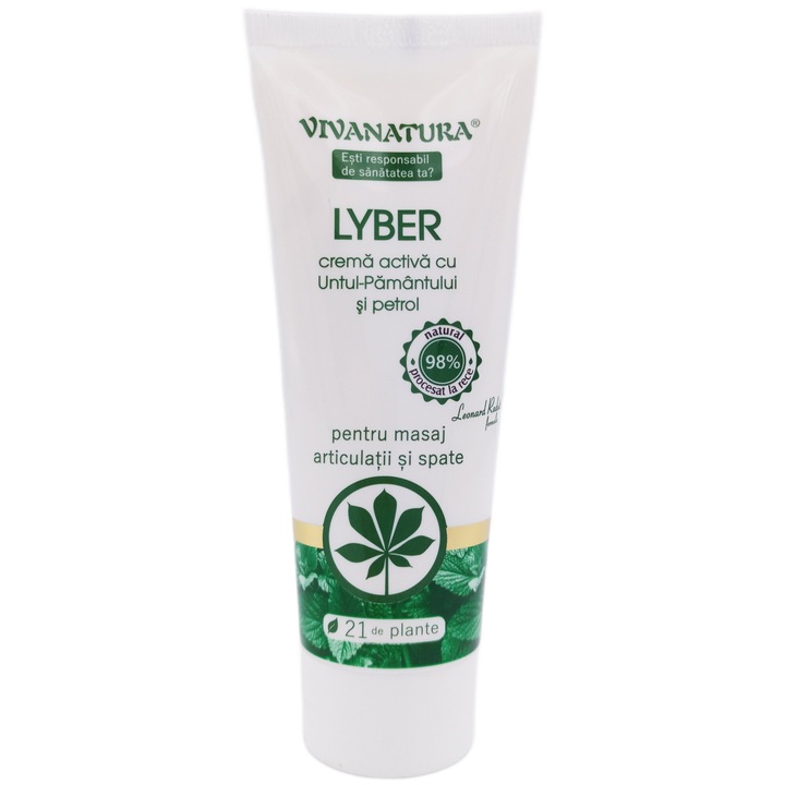 Lyber aktív krém 21 növényből földvajjal és petróleummal, "Leonard Radutz formula", 75 ml, VivaNatura