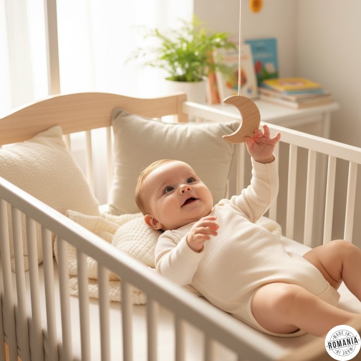 Body kimono 0-3luni, cu maneca lunga din bumbac rib, ivory, Tesoro Bebe