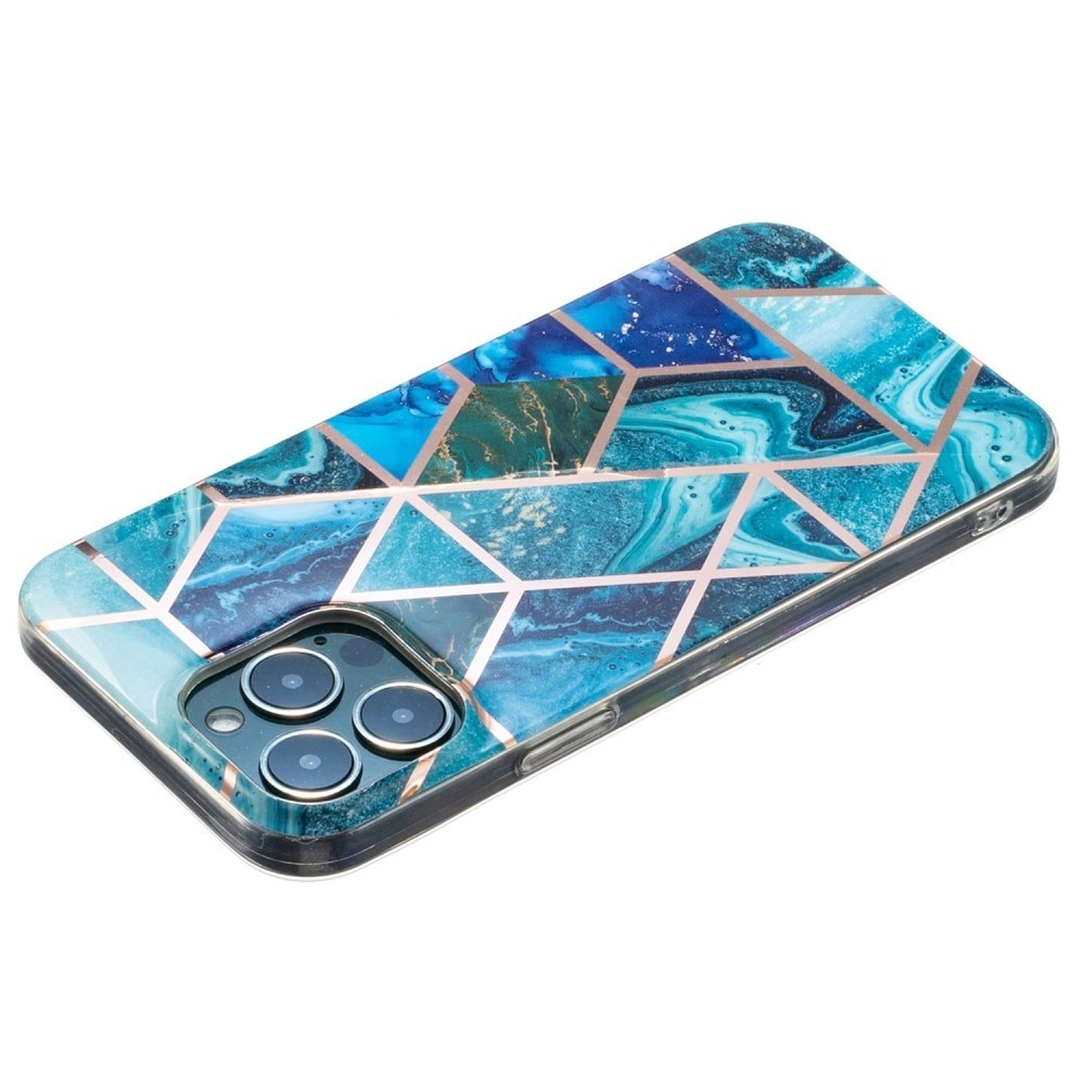 Husa protectie pentru Samsung S10 Soft IMD TPU Marble Geometric Albastru