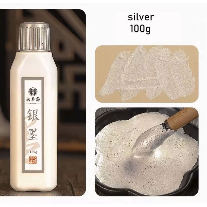 Cerneala Chineza Argintie pentru Caligrafie si Desen