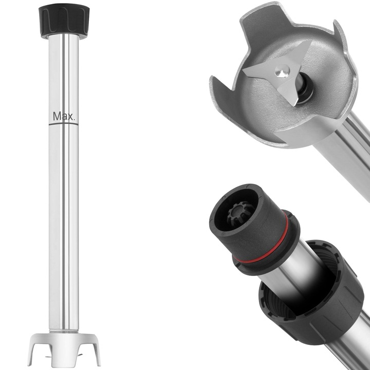 Accesoriu blender Royal Catering, model RCMA-400, 40cm, inox, pentru supe si smoothie-uri