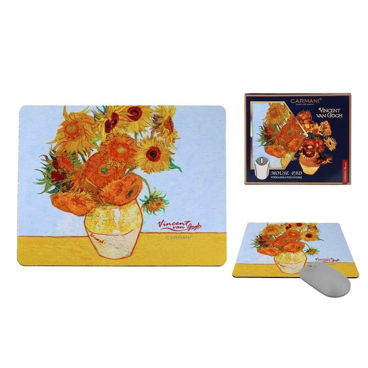 Mousepad CARMANI, Van Gogh, Floarea-soarelui, 23x19cm
