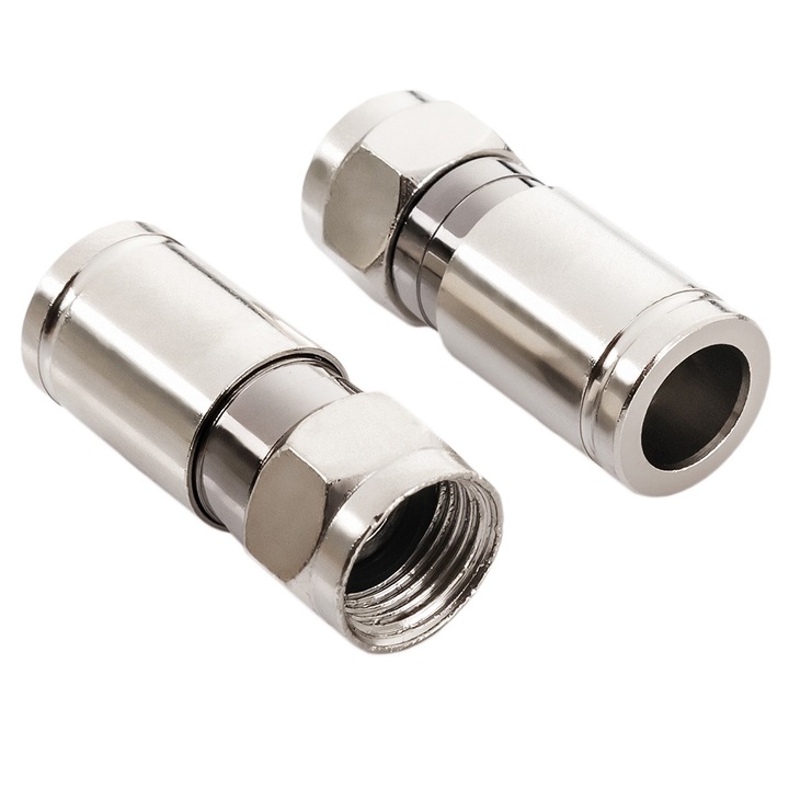 Компресионен конектор Spacetronik F за кабели RG6, 6.5-6.8mm, 27mm