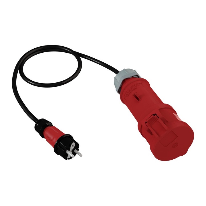 Adaptor 1m, Doktorvolt, 230V la priza 32A/5P, IP44, cablu H07RN-F negru