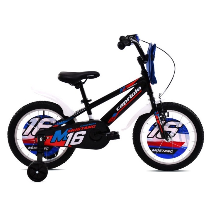 Детски велосипед Capriolo Mustang 16" черно-червен