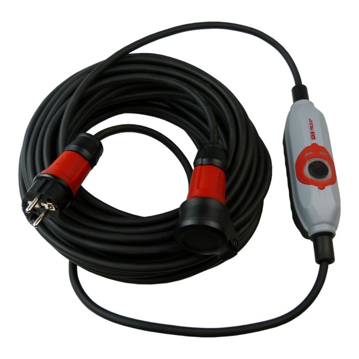 Prelungitor 25m, Doktorvolt, IP44, 16A, cablu H07RN-F 3x2,5mm, set cu banda autoadeziva