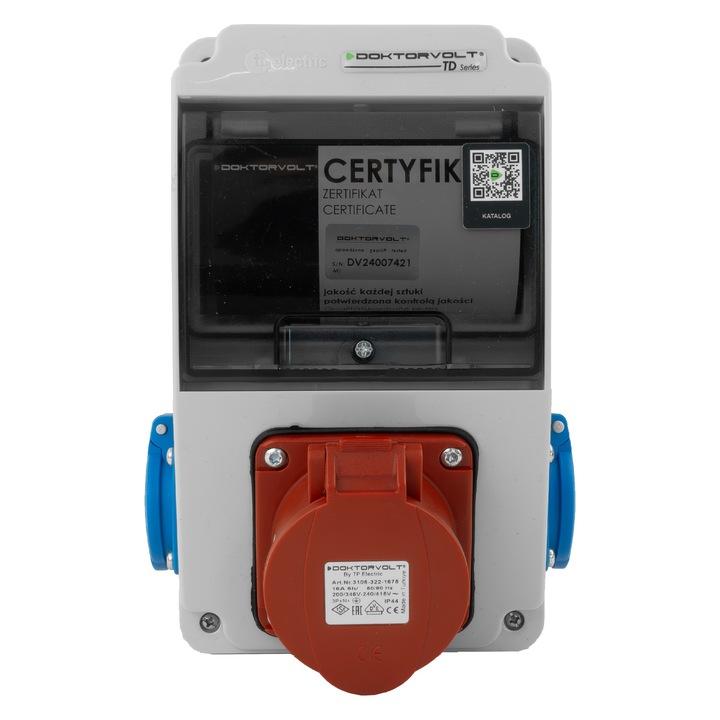 Tablou de distributie constructii XS 16A 2x230V erbetka IP44 fara protectie priza Doktorvolt DV-5114-D