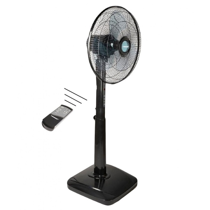 Ventilator stand cu telecomanda, TIROSS, 44cm, 50W, inaltime 120cm, timer programabil