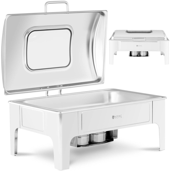 Incalzitor pentru paste cu capac cu fereastra 8,5 l, GN 1/1, din otel, set complet