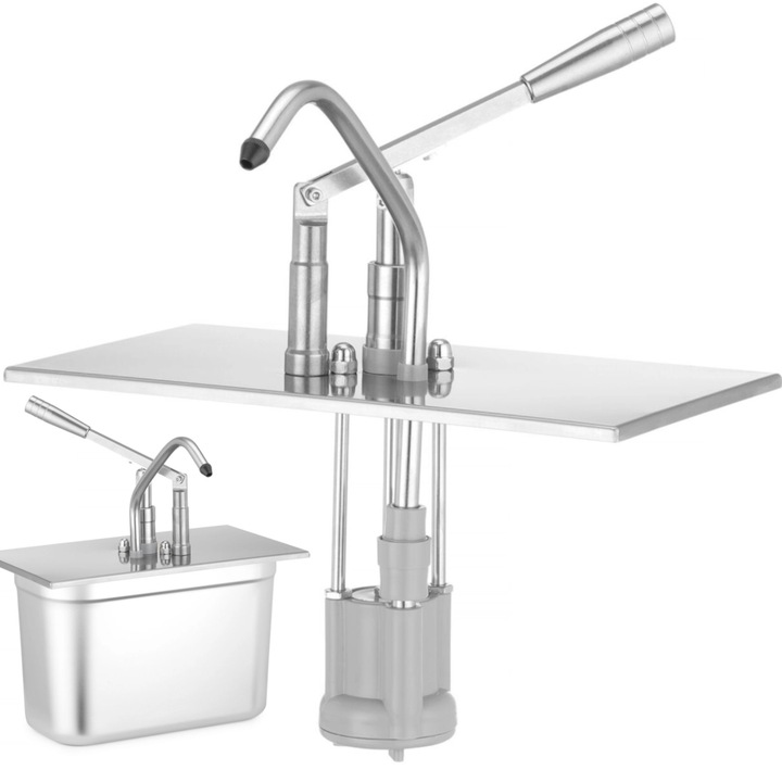 Fedél adagolóval GN 1/3 tartályhoz, Hendi, rozsdamentes acél, 35 ml, 380x330x180mm