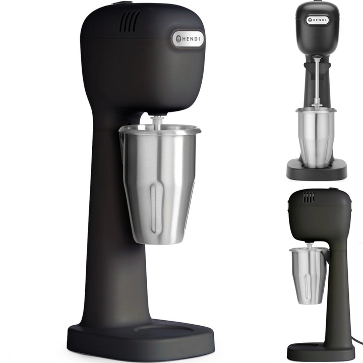 Shaker pentru cocktailuri lactate Hendi 400W negru 17x49x19.6cm set
