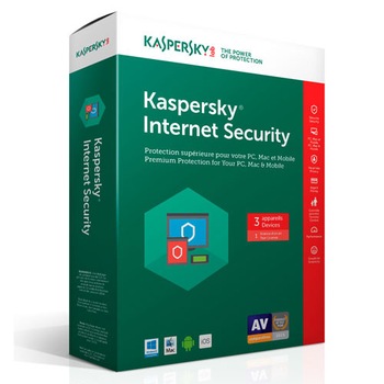 Kaspersky Internet Security - 3 dispozitive, 1 an Licenta Electronica Kaspersky Internet Security - 3 dispozitive, 1 an Licenta Electronica