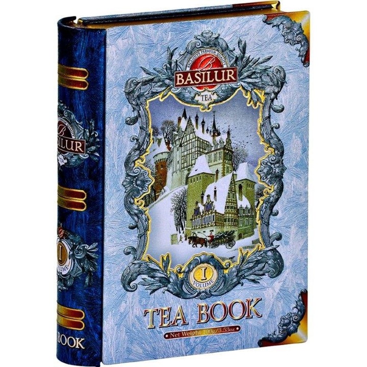 Черен чай Basilur Tea Book, С жасмин, печени бадеми, боровинки и татанеаса, 100 гр