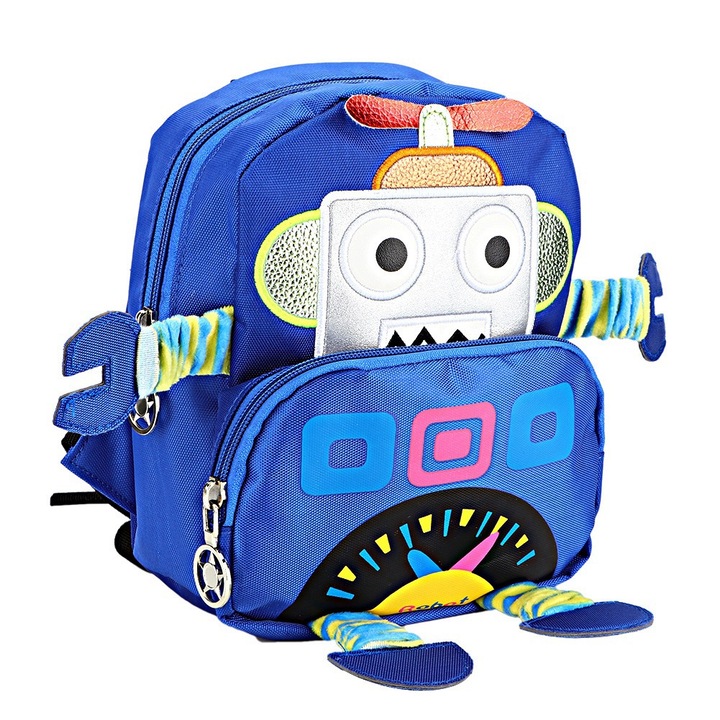 Детска ученическа чанта, BGHYHYHI, анимационен модел, водоустойчив материал, размери 22x19x5см, тъмносиня