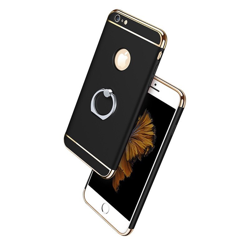 Husa Apple iPhone 7, MyStyle Elegance Luxury 3in1 Ring Black