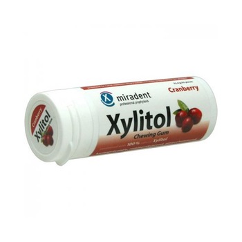 Guma Miradent Xylitol, Merisoare, 30 pastile, 30g, de la 3 ani Guma Miradent Xylitol, Merisoare, 30 pastile, 30g, de la 3 ani