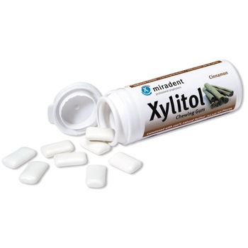 Guma Miradent Xylitol, Scortisoara, 30 pastile, 30g, de la 3 ani Guma Miradent Xylitol, Scortisoara, 30 pastile, 30g, de la 3 ani
