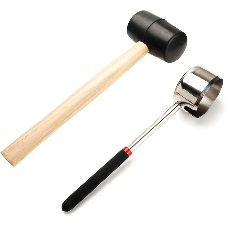 Set 2 unelte deschidere nuci de cocos, Enforose, maner absorbtie soc, din inox
