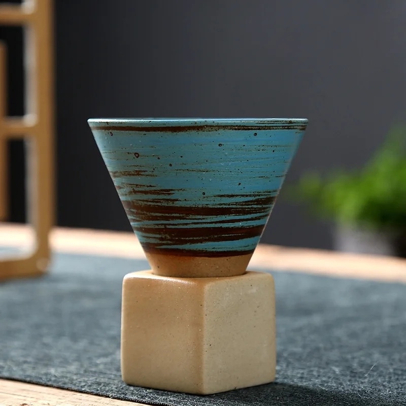 Cana ceramica japoneza, 200ml, design intim, 9.3x9.5cm, set 1 buc