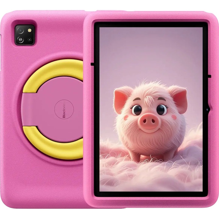 Таблет Blackview Tab A6 Kids, Rose Pink с процесор 4x Cortex-A55 (1.8 GHz) + 4x Cortex-A55 (1.4 GHz), 4 GB, 128 GB, Android 14, Сив / Розов