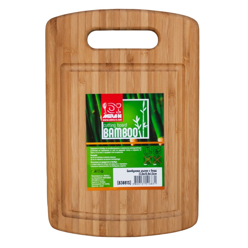 Tocator bambus cu bord 23,8x15,9x1,5cm MN011683