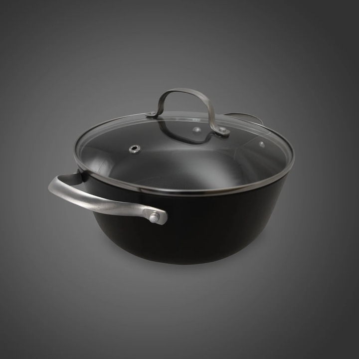 Méhsejt öntöttvas serpenyő üvegtetővel OTI, átmérő 24cm, űrtartalom 3,5L 181654 / OTI 0015