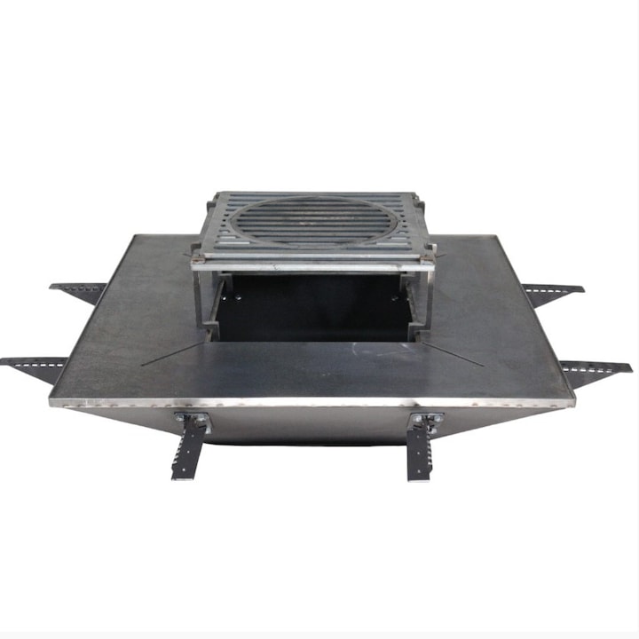 Firepit, plita gratar, plita incorporabila 75x75 cm+ grill, buz