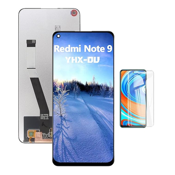 Черен LCD сензорен дисплей 6,53 инча + комплект защитно фолио