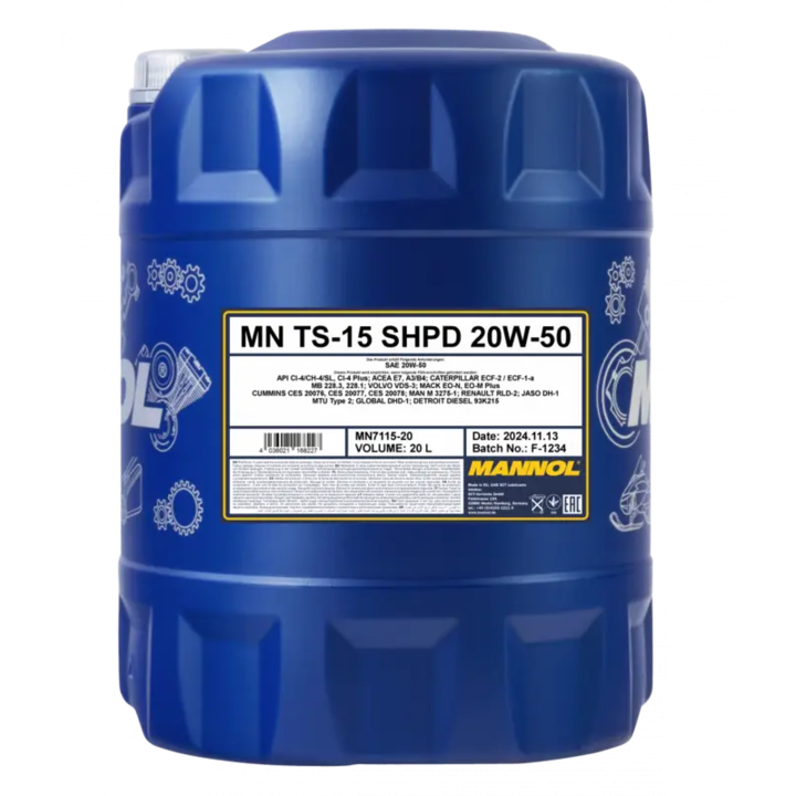Ulei motor 20W50 Mannol TS-15 SHPD 20L