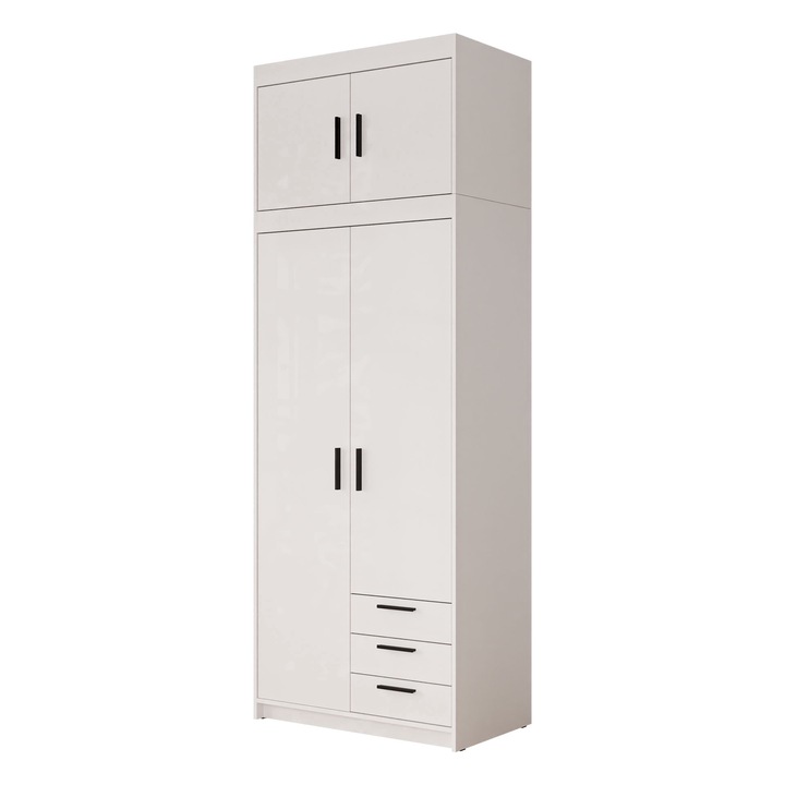Dulap Melen 2D3S + modul, MIRJAN24, alb, 53x246x90 cm