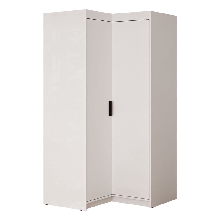 Dulap de colt Melen 2D, MIRJAN24, alb, 98x191x98 cm