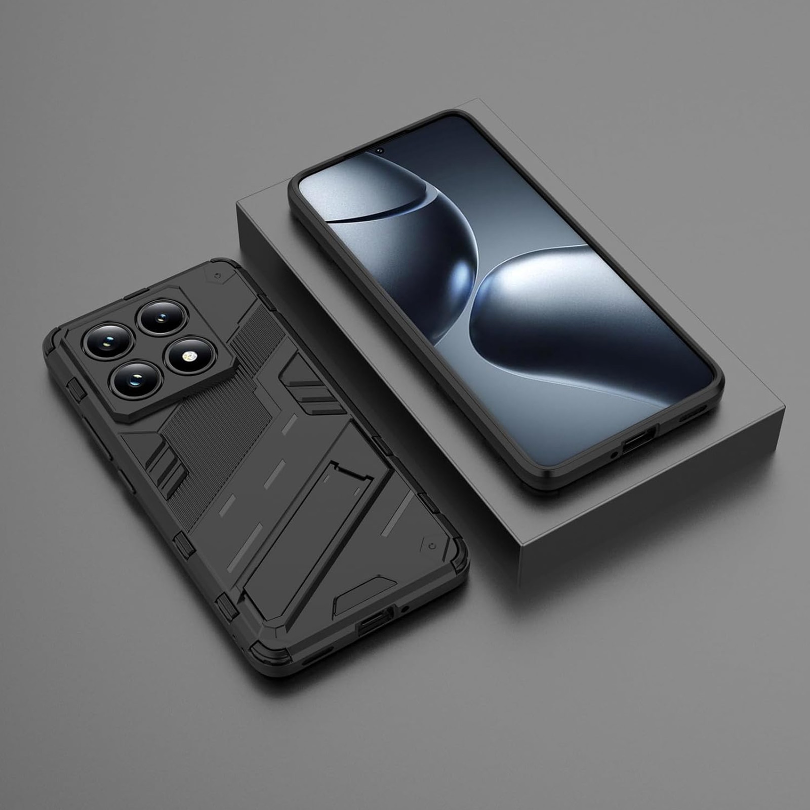 Husa protectie telefon, TREXORA, TPU/Policarbonat, Pentru Xiaomi 14T Pro, Negru