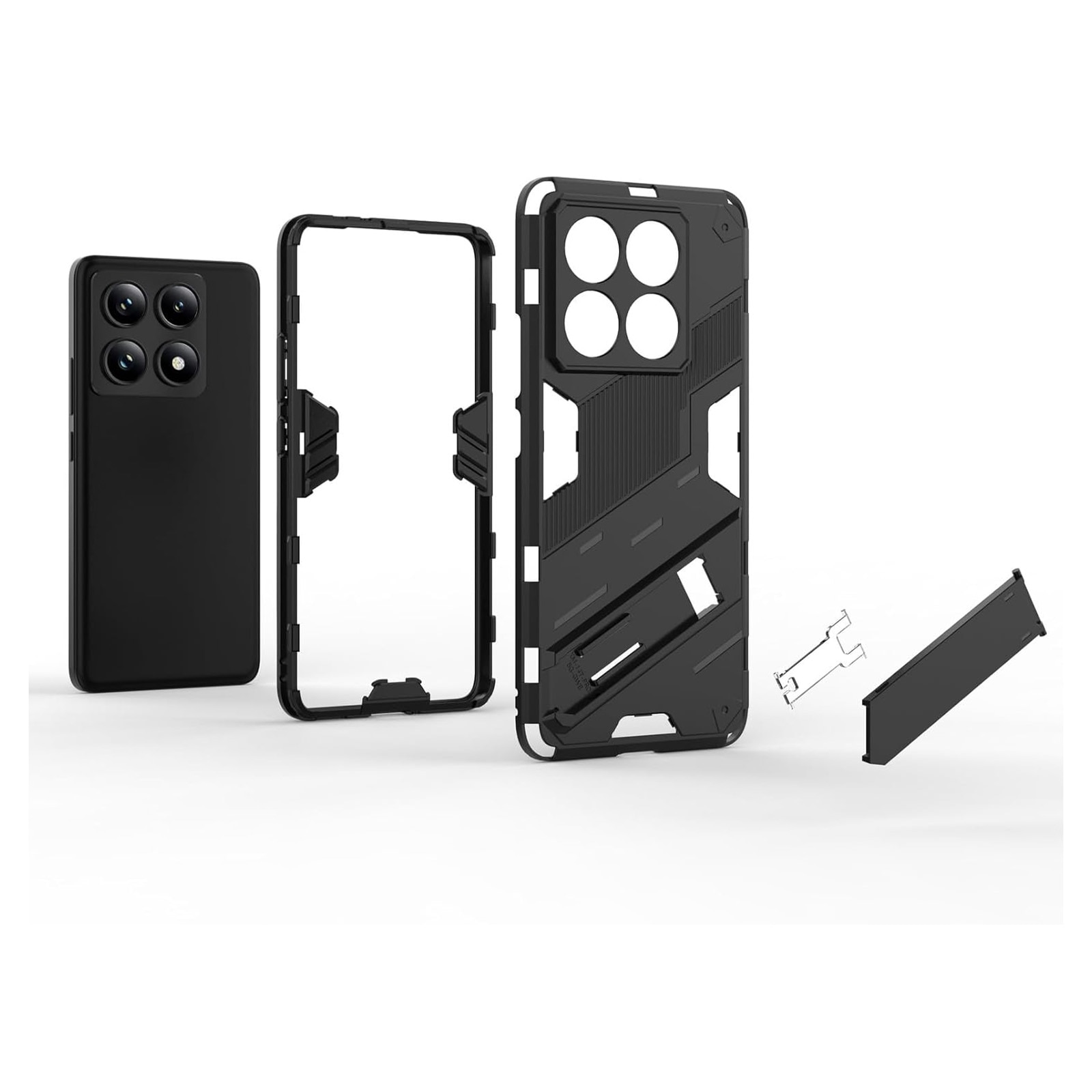 Husa protectie telefon, TREXORA, TPU/Policarbonat, Pentru Xiaomi 14T Pro, Negru