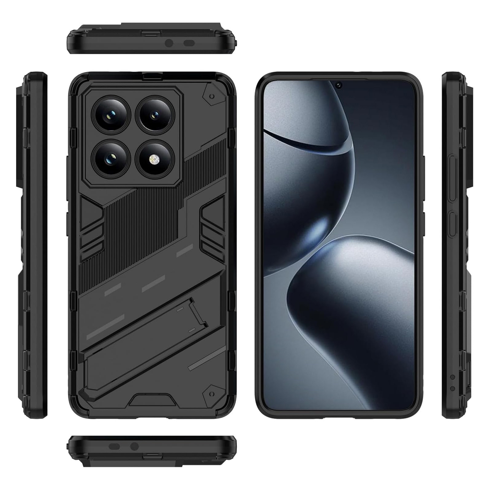Husa protectie telefon, TREXORA, TPU/Policarbonat, Pentru Xiaomi 14T Pro, Negru