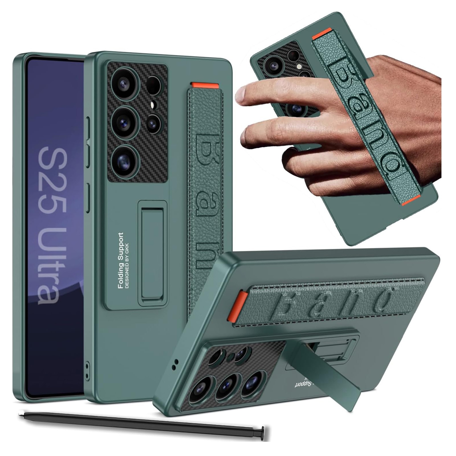 Husa protectie telefon, Bano, Policarbonat, Pentru Samsung Galaxy S25 Ultra, Verde