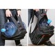 Rucsac de drumetie, Dabola, Universal, Pentru femei si barbati, Tesatura Oxford, Impermeabil, Cu buzunar pentru laptop, Bretele reglabile, 48 cm inaltime, 31 cm latime, 14 cm adancime, Negru cu rosu