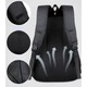 Rucsac de drumetie, Dabola, Universal, Pentru femei si barbati, Tesatura Oxford, Impermeabil, Cu buzunar pentru laptop, Bretele reglabile, 48 cm inaltime, 31 cm latime, 14 cm adancime, Negru cu rosu